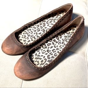 ❤️Lucky Brand Frankee Purple/Pink Studded Flat